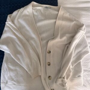 Hollister Cream Knit Cardigan